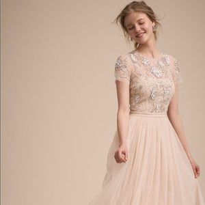 BHLDN Sakara Dress. Champagne Wedding Dress Size 6